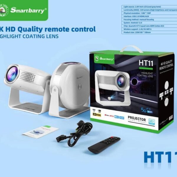 Smartberry HT11 4k HD Quality remote control Highlight Coating Lens Projector
