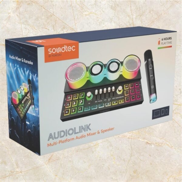 Porodo Soundtec Audiolink Multi-Platform Audio Mixer and Speaker