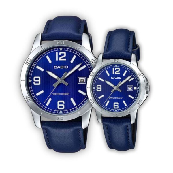 CASIO COUPLE WATCH MTP-VO04L-2B & LTP-VO04L-2B