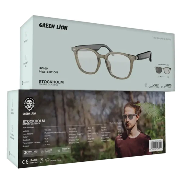Green Lion Stockholm Smart Glasses - Black
