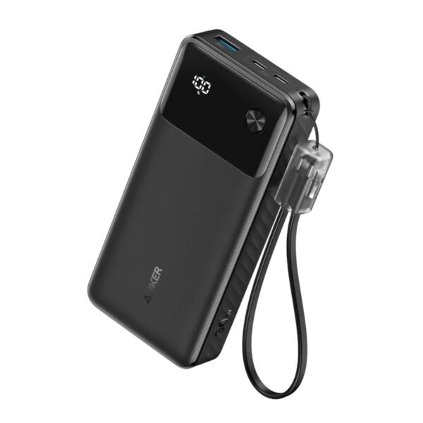 Anker 20000 mAh Power Bank / Built-in Type-C Cable / 2 Type-C & 1 USB Ports / 30W Power