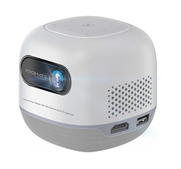 Promate 4K Ultra Portable Wirless DLP Projector With 100 Ansi Brightness